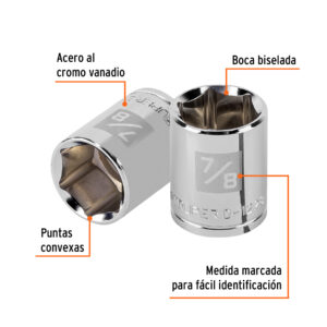Alternative view of Dado de 7/8', 6 puntas, cuadro 1/2', TRUPER