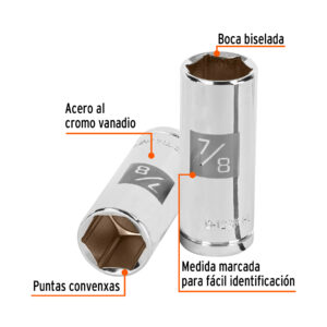Alternative view of Dado largo de 7/8', 6 puntas, cuadro 1/2', TRUPER