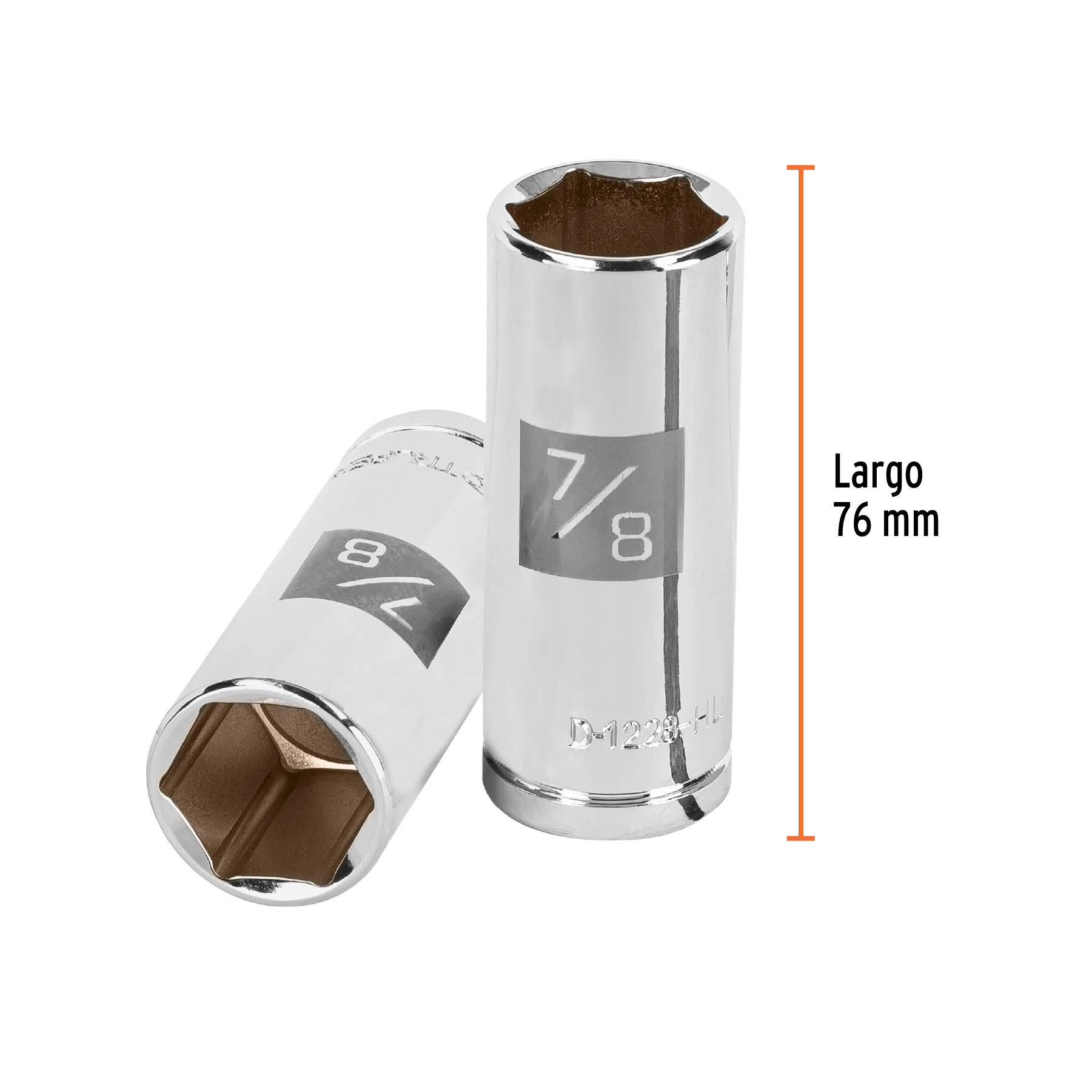 Dado largo de 7/8', 6 puntas, cuadro 1/2', TRUPER - Imagen 3
