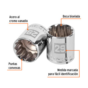 Alternative view of Dado de 29 mm, 12 puntas, cuadro 1/2', TRUPER