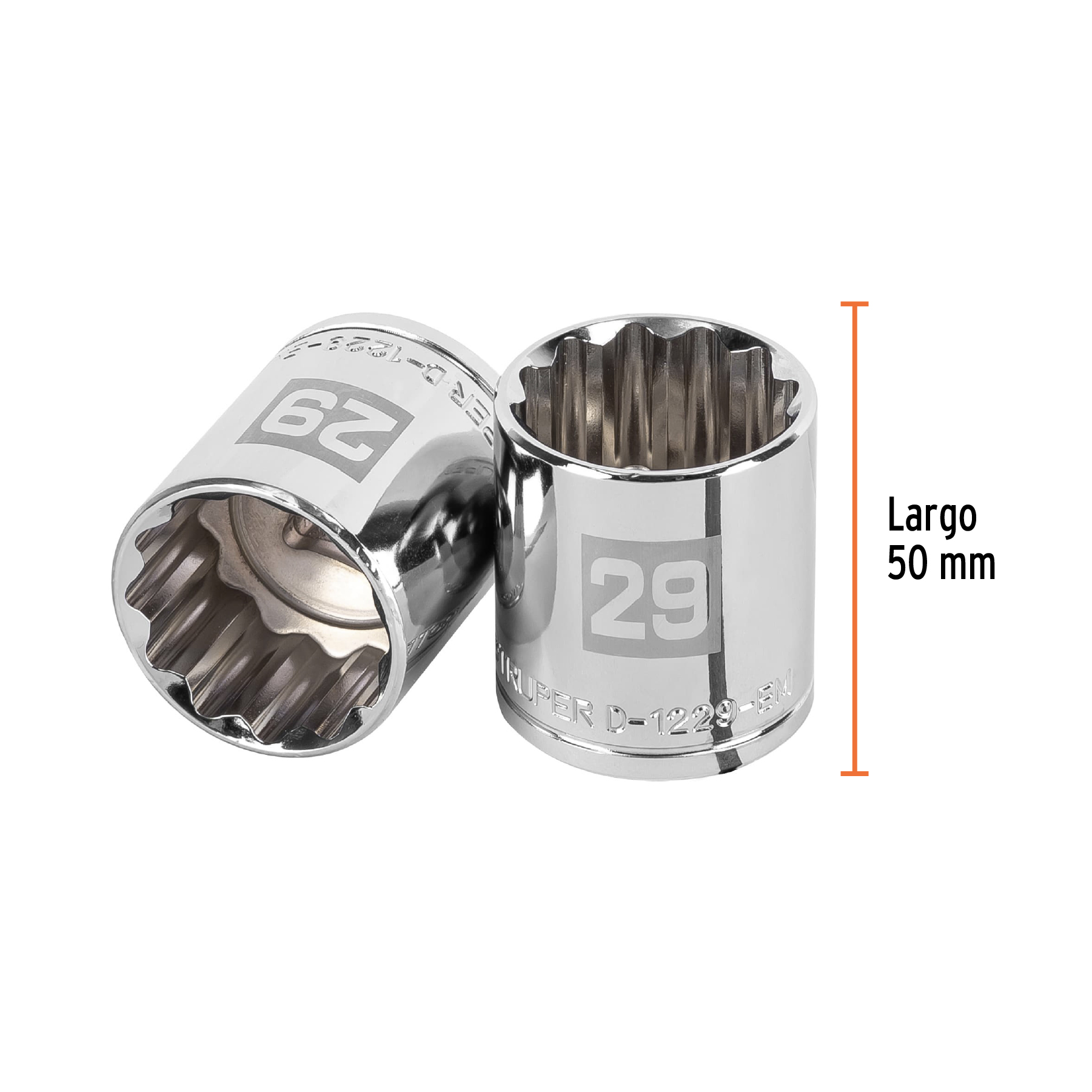 Dado de 29 mm, 12 puntas, cuadro 1/2', TRUPER - Imagen 3