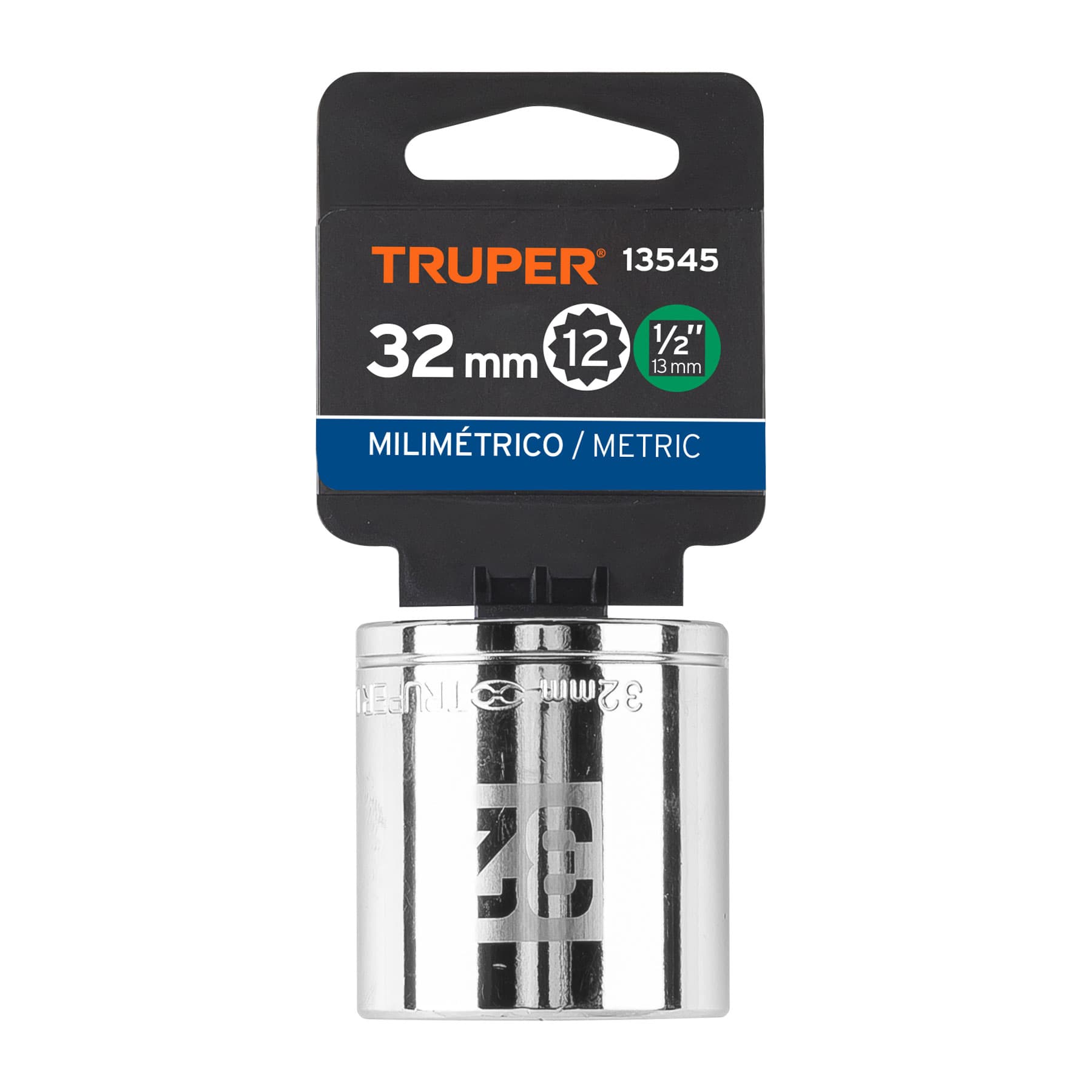 Dado de 32 mm, 12 puntas, cuadro 1/2', TRUPER - Imagen 4
