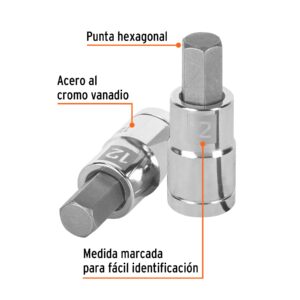 Alternative view of Dado punta hexagonal de 12 mm, cuadro 1/2', TRUPER