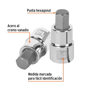 Alternative view of Dado punta hexagonal de 14 mm, cuadro 1/2', TRUPER