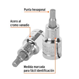 Alternative view of Dado punta hexagonal de 6 mm, cuadro 1/2', TRUPER