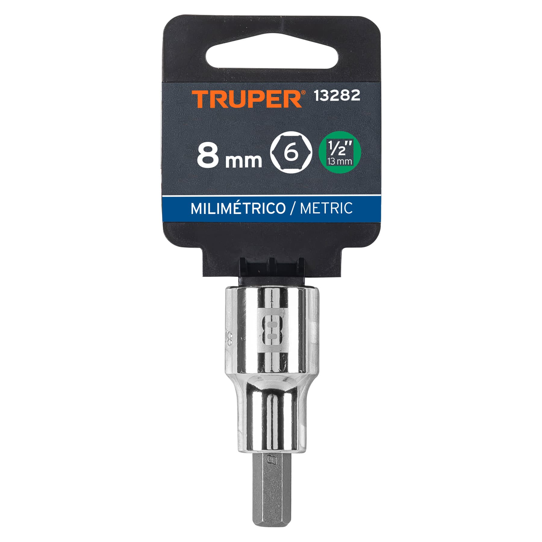 Dado punta hexagonal de 8 mm, cuadro 1/2', TRUPER - Imagen 4