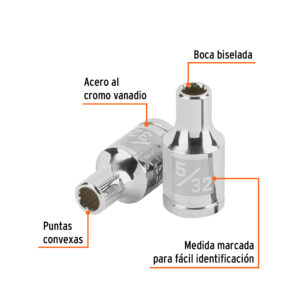 Alternative view of Dado de 5/32', 12 puntas, cuadro 1/4', TRUPER