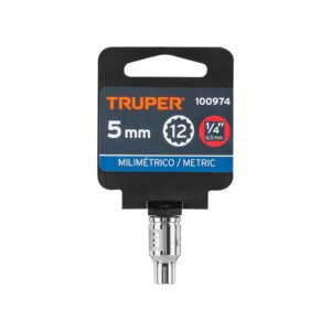 Dado de 5 mm, 12 puntas, cuadro 1/4', TRUPER - Imagen 4