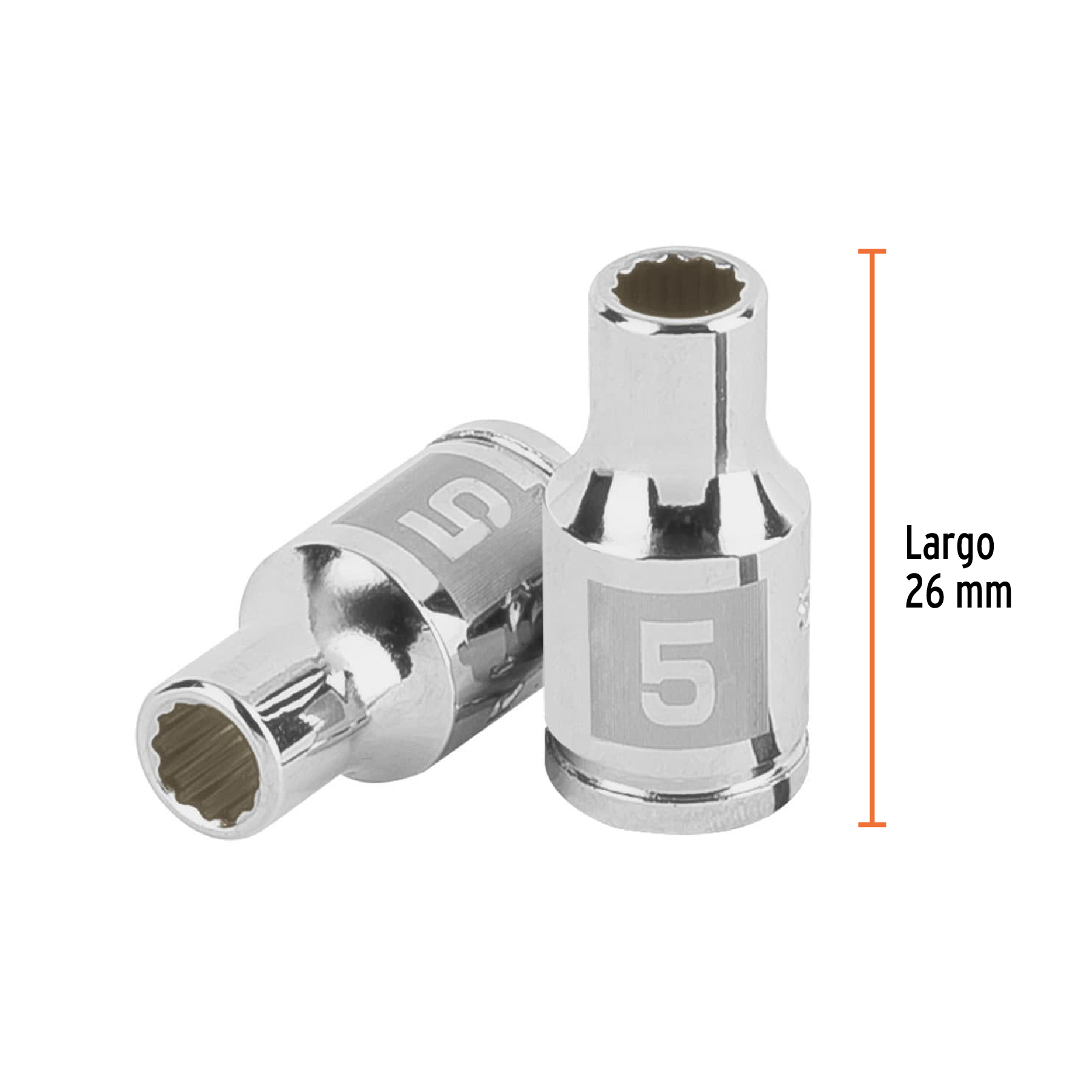 Dado de 5 mm, 12 puntas, cuadro 1/4', TRUPER - Imagen 3