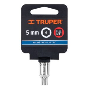 Dado de 5 mm, 6 puntas, cuadro 1/4', TRUPER - Imagen 4