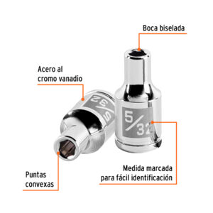 Alternative view of Dado de 5/32', 6 puntas, cuadro 1/4', TRUPER
