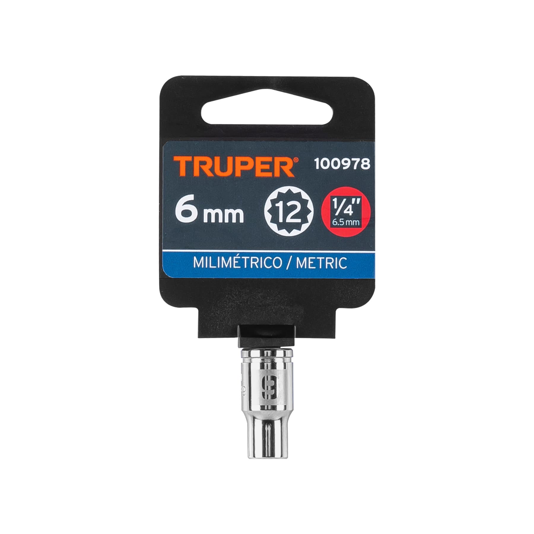 Dado de 6 mm, 12 puntas, cuadro 1/4', TRUPER - Imagen 4