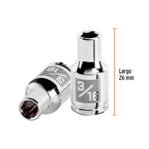 Dado de 3/16', 6 puntas, cuadro 1/4', TRUPER - Imagen 3