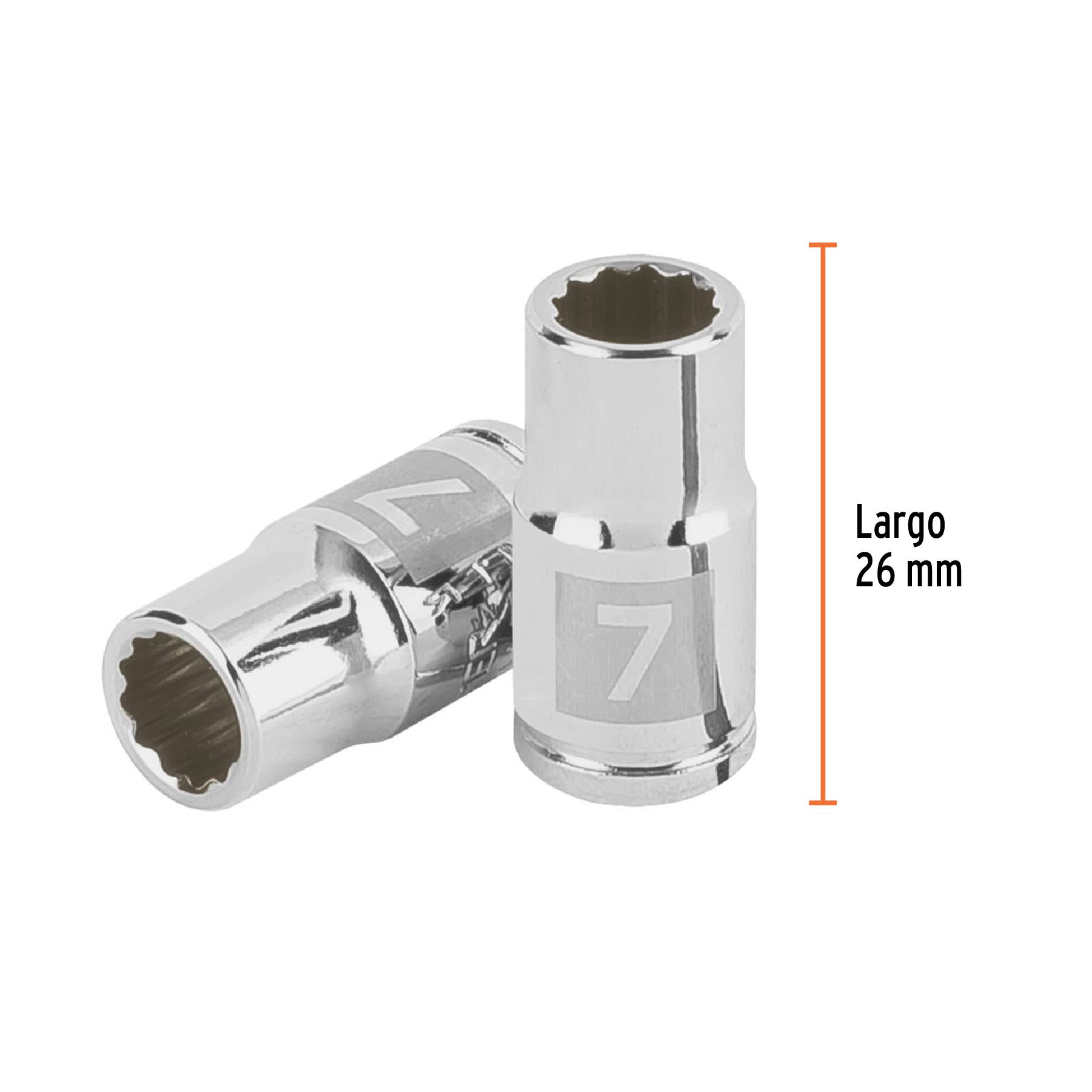 Dado de 7 mm, 12 puntas, cuadro 1/4', TRUPER - Imagen 3