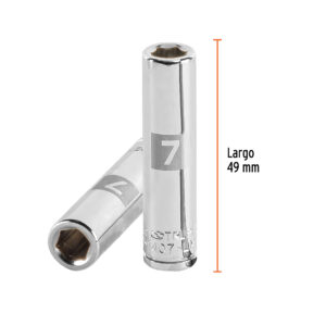 Dado largo de 7 mm, 6 puntas, cuadro 1/4', TRUPER - Imagen 3