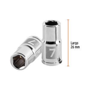 Dado de 7 mm, 6 puntas, cuadro 1/4', TRUPER - Imagen 3