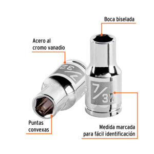 Alternative view of Dado de 7/32', 6 puntas, cuadro 1/4', TRUPER