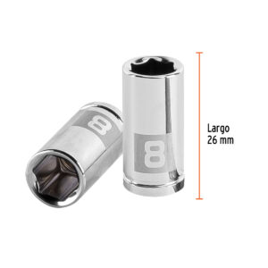 Dado de 8 mm, 6 puntas, cuadro 1/4', TRUPER - Imagen 3