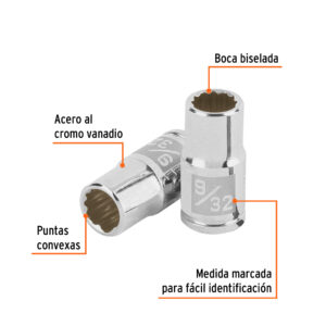 Alternative view of Dado de 9/32', 12 puntas, cuadro 1/4', TRUPER