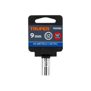 Dado de 9 mm, 12 puntas, cuadro 1/4', TRUPER - Imagen 4