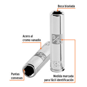 Alternative view of Dado largo de 9/32', 6 puntas, cuadro 1/4', TRUPER