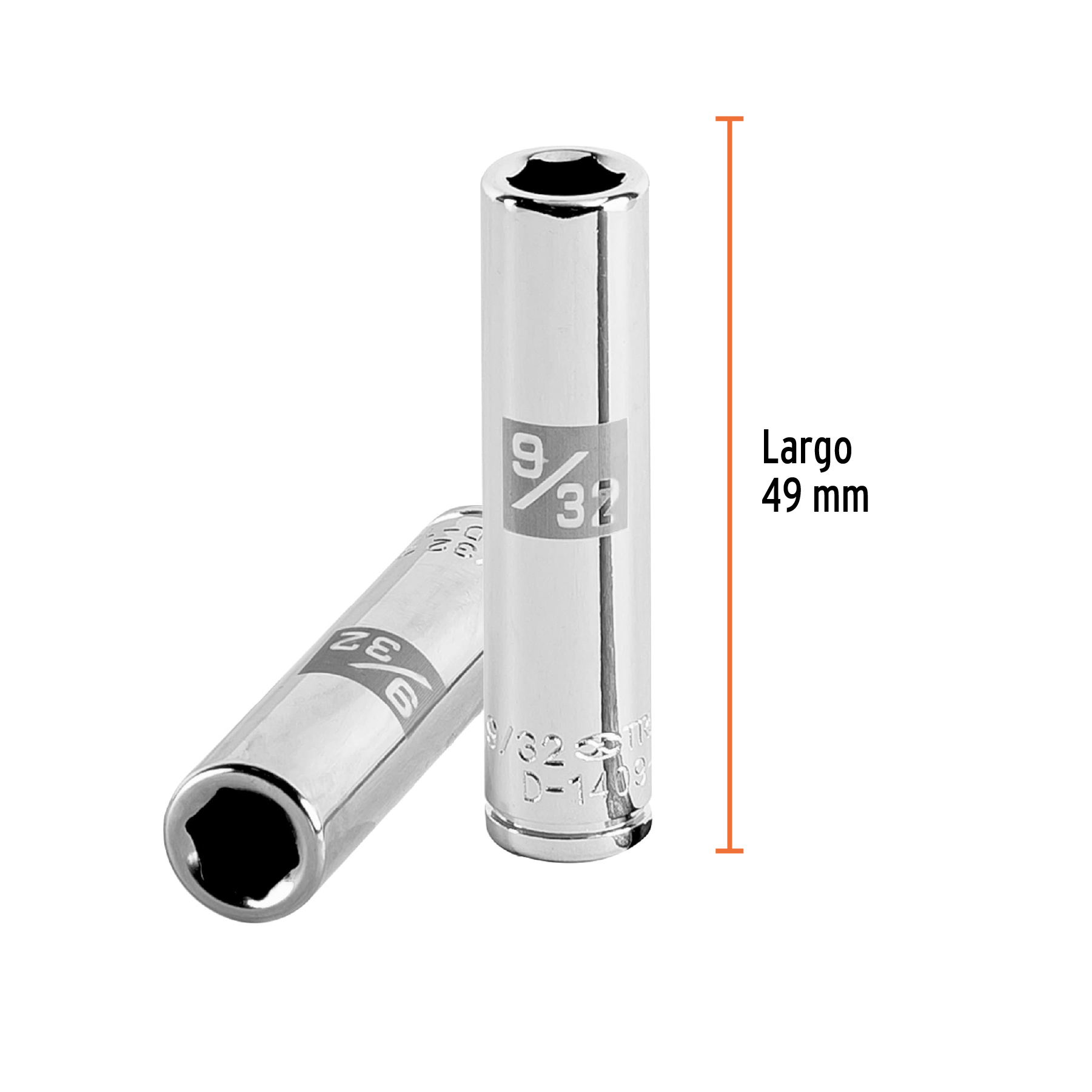 Dado largo de 9/32', 6 puntas, cuadro 1/4', TRUPER - Imagen 3