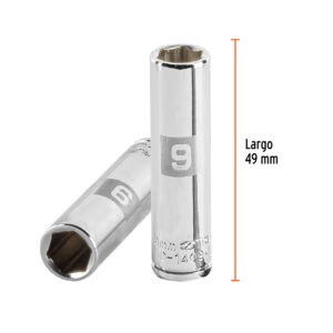 Dado largo de 9 mm, 6 puntas, cuadro 1/4', TRUPER - Imagen 3