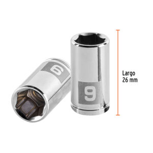 Dado de 9 mm, 6 puntas, cuadro 1/4', TRUPER - Imagen 3