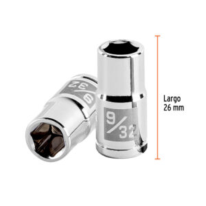 Dado de 9/32', 6 puntas, cuadro 1/4', TRUPER - Imagen 3