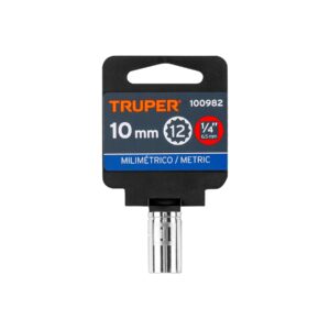 Dado de 10 mm, 12 puntas, cuadro 1/4', TRUPER - Imagen 4