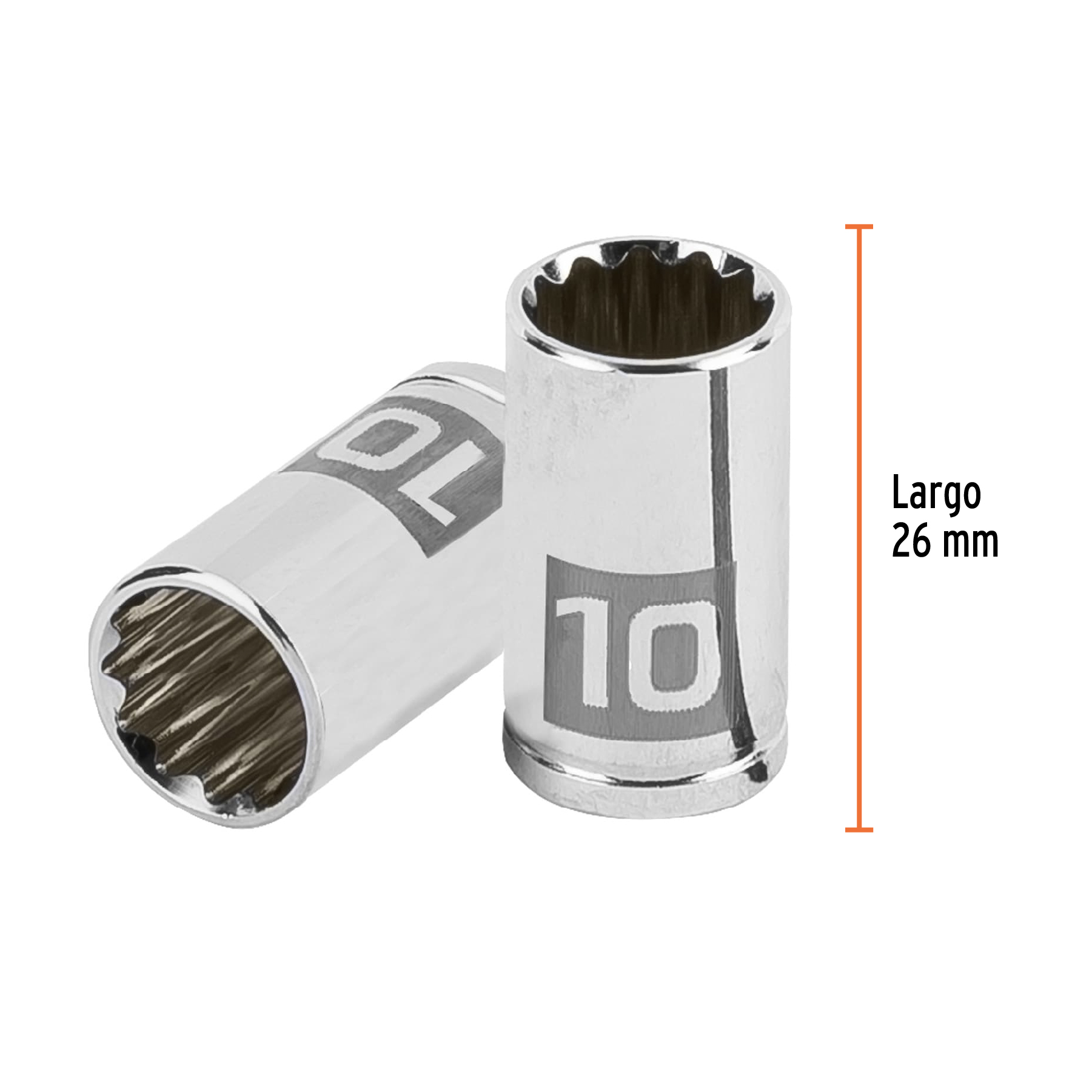 Dado de 10 mm, 12 puntas, cuadro 1/4', TRUPER - Imagen 3
