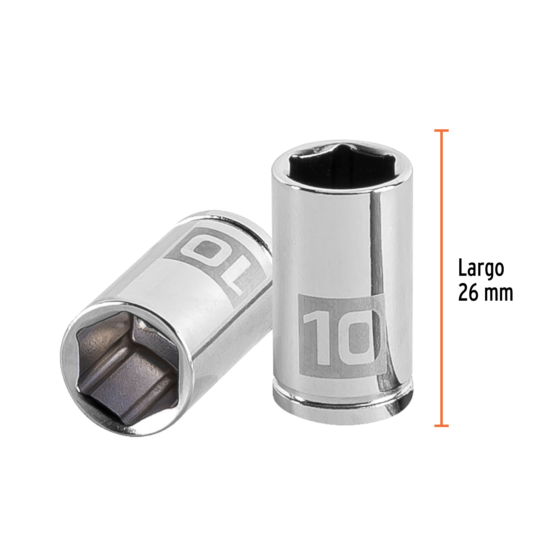 Dado de 10 mm, 6 puntas, cuadro 1/4', TRUPER - Imagen 3