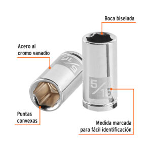 Alternative view of Dado de 5/16', 6 puntas, cuadro 1/4', TRUPER