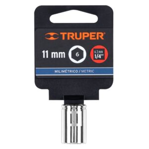 Dado de 11 mm, 6 puntas, cuadro 1/4', TRUPER - Imagen 4