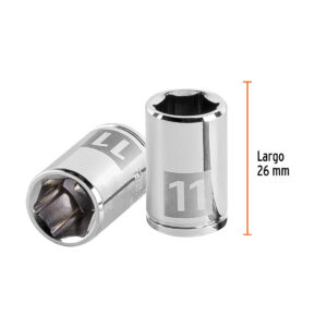 Dado de 11 mm, 6 puntas, cuadro 1/4', TRUPER - Imagen 3