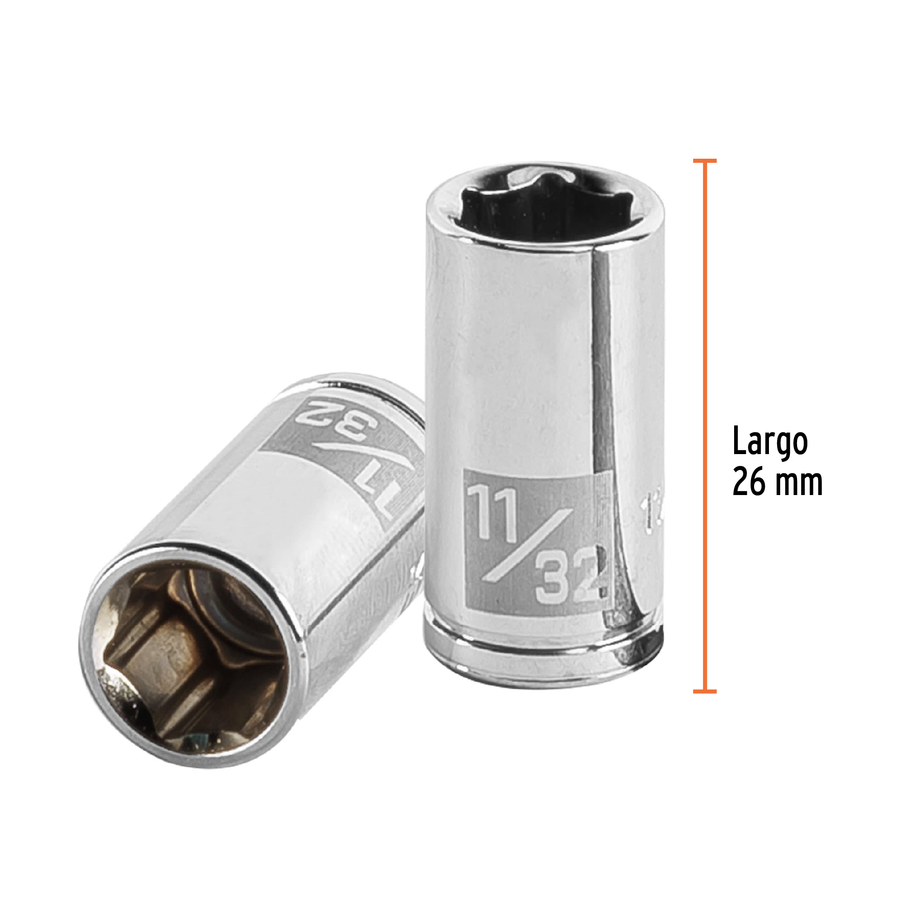 Dado de 11/32', 6 puntas, cuadro 1/4', TRUPER - Imagen 3