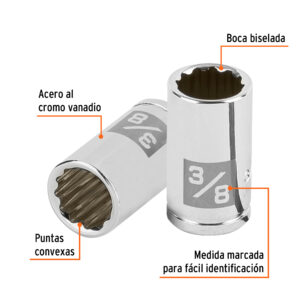 Alternative view of Dado de 3/8', 12 puntas, cuadro 1/4', TRUPER