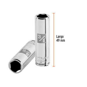 Dado largo de 3/8', 6 puntas, cuadro 1/4', TRUPER - Imagen 3