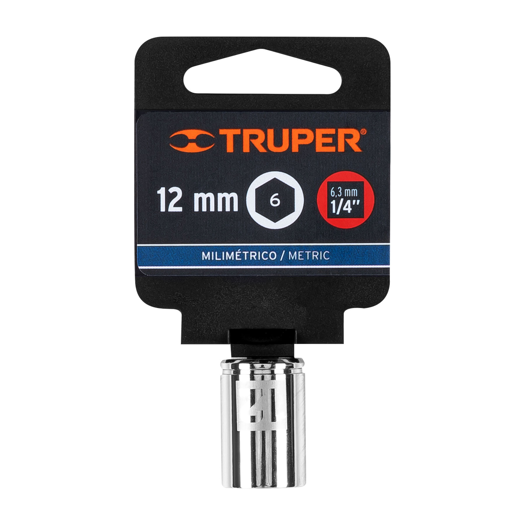 Dado de 12 mm, 6 puntas, cuadro 1/4', TRUPER - Imagen 4