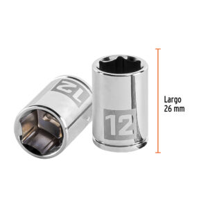 Dado de 12 mm, 6 puntas, cuadro 1/4', TRUPER - Imagen 3