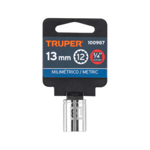 Dado de 13 mm, 12 puntas, cuadro 1/4', TRUPER - Imagen 4