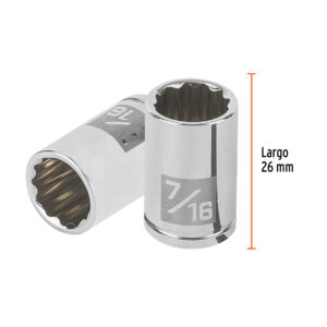 Dado de 7/16', 12 puntas, cuadro 1/4', TRUPER - Imagen 3