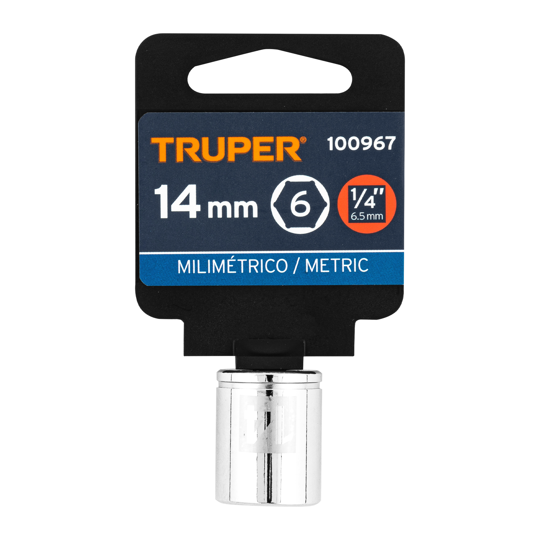 Dado de 14 mm, 6 puntas, cuadro 1/4', TRUPER - Imagen 4