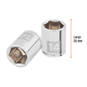 Dado de 14 mm, 6 puntas, cuadro 1/4', TRUPER - Imagen 3