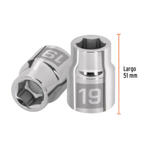 Dado de 19 mm, 6 puntas, cuadro 3/4', TRUPER - Imagen 3