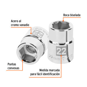 Alternative view of Dado de 22 mm, 6 puntas, cuadro 3/4', TRUPER