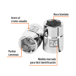 Alternative view of Dado de 24 mm, 6 puntas, cuadro 3/4', TRUPER