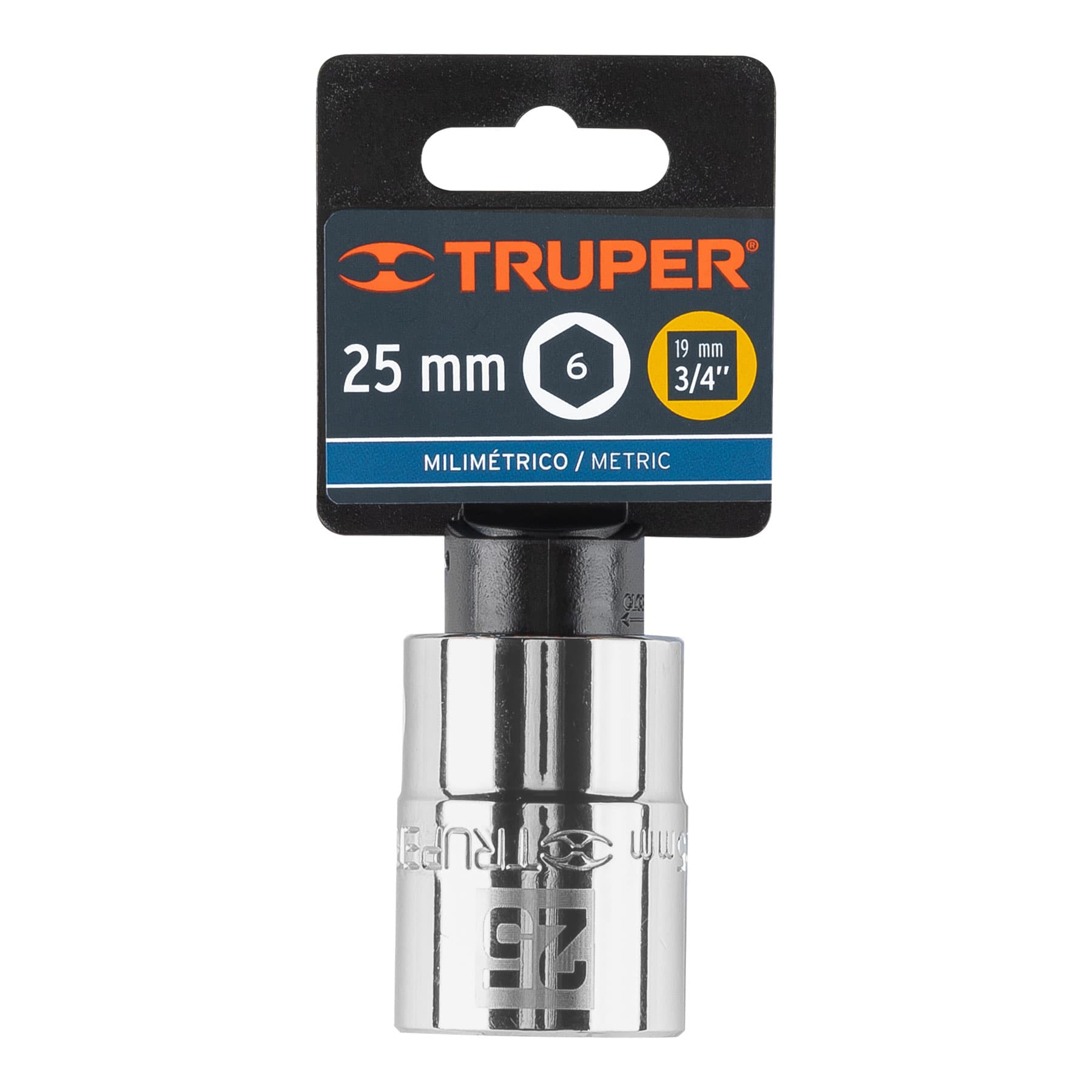 Dado de 25 mm, 6 puntas, cuadro 3/4', TRUPER - Imagen 4