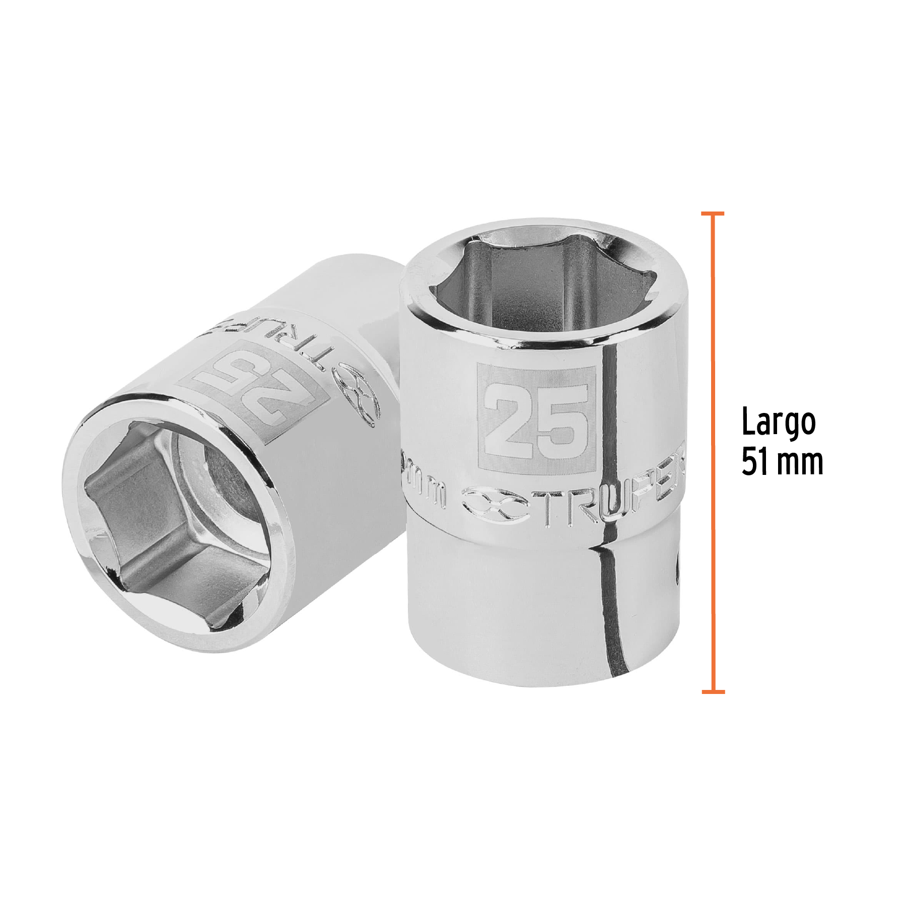 Dado de 25 mm, 6 puntas, cuadro 3/4', TRUPER - Imagen 3