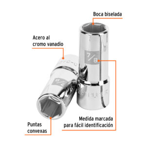 Alternative view of Dado largo de 7/8', 6 puntas, cuadro 3/4', TRUPER